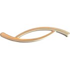 Hettich Möbelgriff, BA 128mm, 128 x 30 x 30 mm, Zinkdruckguss, Edelstahl-Optik