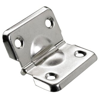 Hettich Schatullenscharnier, 40 x 45 x 40 mm, Stahl vernickelt, 10 Stück