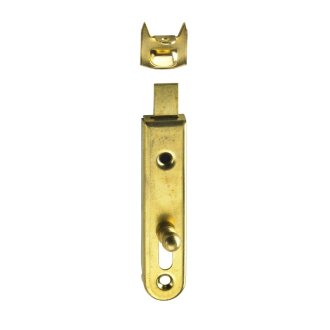 Hettich Möbelriegel gerade, 70 x 16 mm, Stahl vermessingt, 10 Stück