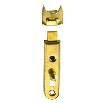 Hettich Möbelriegel gerade, 50 x 13 mm, Stahl vermessingt, 10 Stück