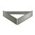 Hettich Möbelfuß Triangle, 150 x 150 x 45 mm, Edelstahl-Optik
