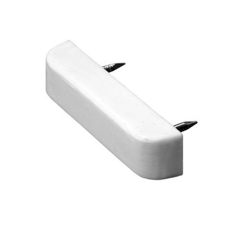Bodenträger 2 Nägel 40x10x15mm Kunststoff weiß 12 Stück