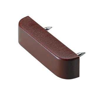 HETTICH Bodenträger mit 2 Nägel, 40 x 10 x 15mm, Kunststoff, braun, 12 Stück