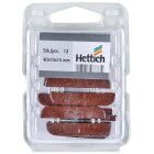 HETTICH Bodenträger mit 2 Nägel, 40 x 10 x 15mm, Kunststoff, braun, 12 Stück