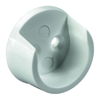 HETTICH Schrankrohrlager, Ø 20 mm, Kunststoff, weiß