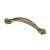 HETTICH Möbelgriff, BA 96mm, Zinkdruckguss, vermessingt, brüniert, 132 x 22 x 16mm