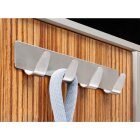 HETTICH Hakenleiste, 4 Haken, selbstklebend, 160 x 31 x 20 mm, Edelstahl-Optik