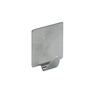 HETTICH Haken, selbstklebend, 35 x 39 x 20 mm, Stahl, Edelstahl Optik, 2 Stück
