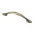 HETTICH Möbelgriff, BA96 mm, Zinkdruckguss, vermessingt, brüniert, 126x12x24 mm