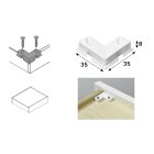 Hettich Schubkastenstabilisator, 35 x 35 x 8 mm,...