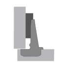 Hettich Topfscharnier SlideOn vorliegend, vernickelt, 35 mm, 6 Stück