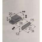 Magnetschnäpper 35 x 15mm 50er Pack braun