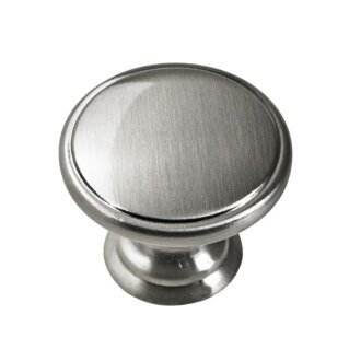 Knopf Zinkdruckguss Edelstahl-Optik Ø32mm