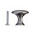 HETTICH Möbelknopf, Ø 32mm, Zinkdruckguss, Edelstahl-Optik