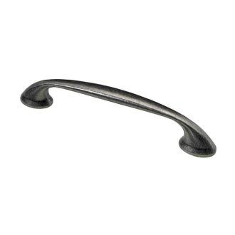 HETTICH Möbelgriff, Zinkdruckguss brüniert, silberfarben, BA 128mm