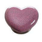 Knopf Porzellan Zinkdruckguss Herz rosa