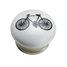 Knopf Porzellan Stahl Fahrrad D40mm