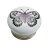 Knopf Porzellan Stahl Schmetterling