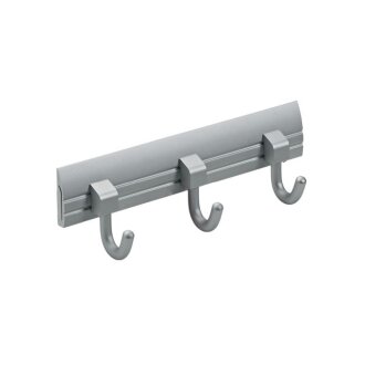 HETTICH 3er Hakenleiste, Alu-Optik, 215 x 62 x 45mm