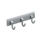 HETTICH 3er Hakenleiste, Alu-Optik, 215 x 62 x 45mm
