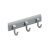 HETTICH 3er Hakenleiste, Alu-Optik, 215 x 62 x 45mm