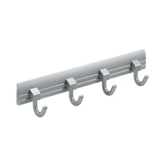 Hettich 4er Hakenleiste, 293 x 62 x 45mm, Alu-Optik
