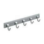 Hettich 5er Hakenleiste, 370 x 62 x 45mm, Alu-Optik