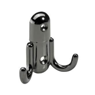 HETTICH Mantelhaken, 55 x 60 x 22 mm, Zinkdruckguss verchromt, schwarz