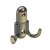HETTICH Mantelhaken, 55 x 60 x 22 mm, Zinkdruckguss vermessingt brüniert