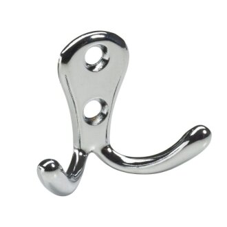 Hettich Mantelhaken, 54 x 44 x 24mm, Zinkdruckguss verchromt