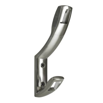 HETTICH Hut/Mantelhaken, 25 x 155 x 65mm, Edelstahl-Optik