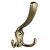 HETTICH Hut-/Mantelhaken, Zinkdruckguss vermessingt, brüniert, 77 x 125 x75mm