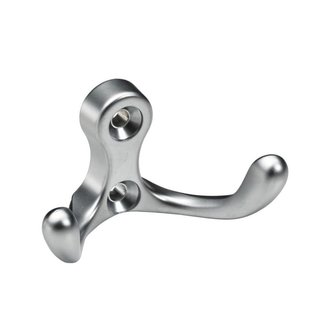Mantelhaken Aluminium-Optik 58 x 31 x 29mm