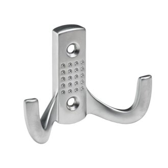 HETTICH Mantelhaken, Zinkdruckguss, Aluminium Optik, 78 x 58 x 31 mm