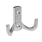 Mantelhaken, 78 x 58 x 31 mm, Zinkdruckguss Aluminium Optik