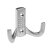 HETTICH Mantelhaken, Zinkdruckguss, Aluminium Optik, 78 x 58 x 31 mm