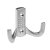 Mantelhaken, 78 x 58 x 31 mm, Zinkdruckguss Aluminium Optik