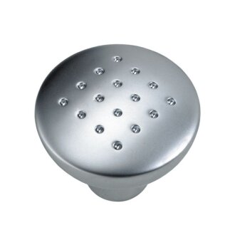 Knopf Zinkdruckguss Aluminium-Optik D34mm