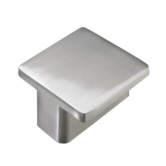 Hettich Möbelknopf, 37,7 x 37,7 x 21 mm, Zinkdruckguss, Edelstahl-Optik
