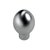 Knopf Zinkdruckguss Aluminium-Optik D17mm