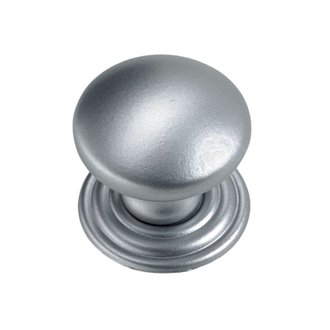 Knopf Zinkdruckguss Aluminium-Optik D22mm
