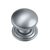 Knopf Zinkdruckguss Aluminium-Optik D22mm