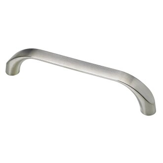 HETTICH Möbelgriff, BA128mm, Zinkdruckguss, Edelstahl-Optik, 142 x 13,5 x 26,5mm