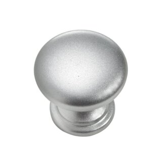 Knopf Kunststoff Aluminium-Optik Ø 25mm