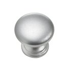 Knopf Kunststoff Aluminium-Optik Ø 25mm