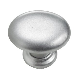 Hettich Möbelknopf, Ø 33 x 27 mm, Kunststoff, Aluminium-Optik