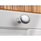 Hettich Möbelknopf, Ø 33 x 27 mm, Kunststoff, Aluminium-Optik