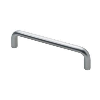 Möbelgriff, BA 128 mm, Ø 10 x 138 x 34,5 mm, Kunststoff, Aluminium Optik