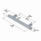 HETTICH Möbelgriff, BA128 mm, Kunststoff, Aluminium-Optik, 12 x 170 x 30 mm