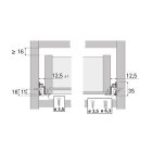 HETTICH Rollschubführung Teilauszug 250mm/20kg weiß